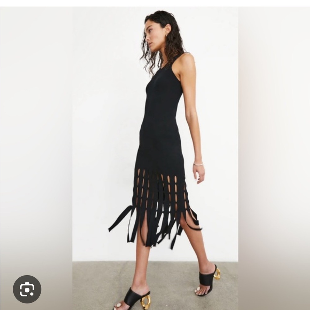 Rails Kaia Fringe Detail Knit Midi dress